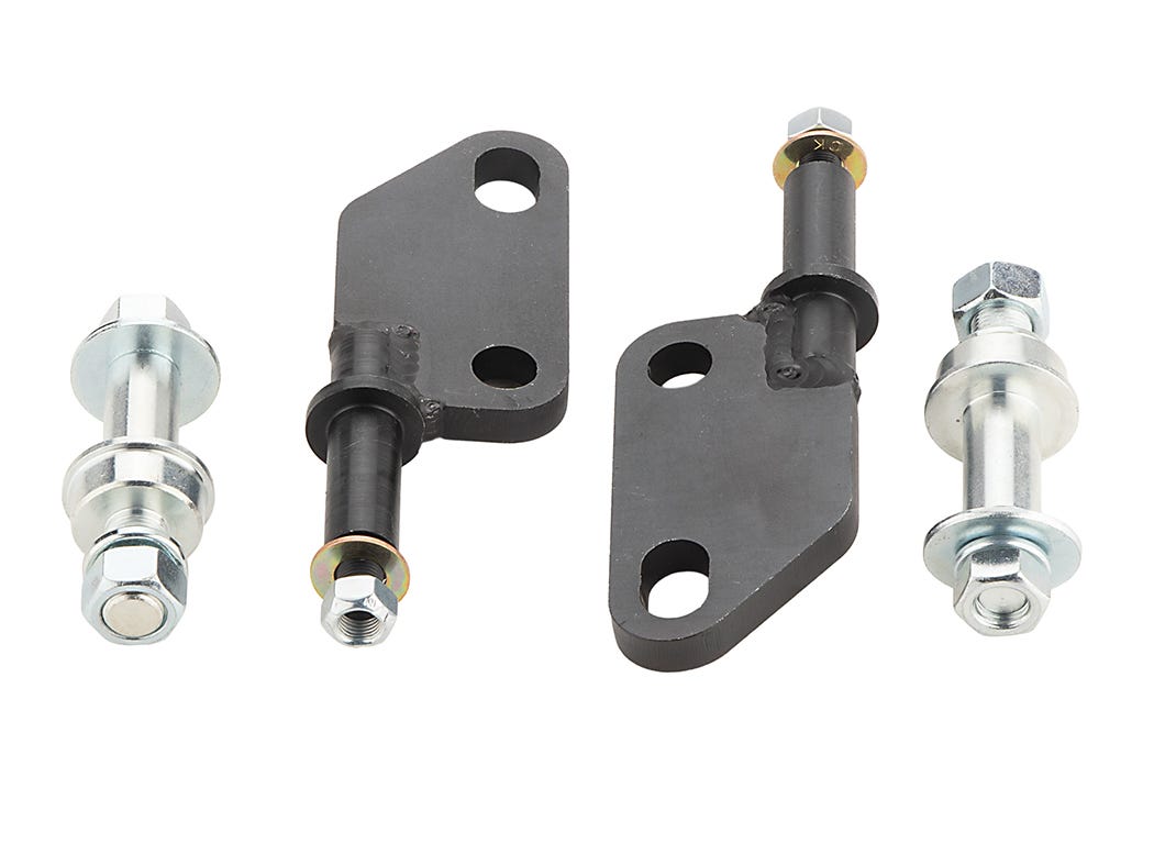 Front Leaf Springs Shock Bracket for 55-59 Chevy 1/2 Ton Truck, 3100, 3200, Upper and Lower, Set