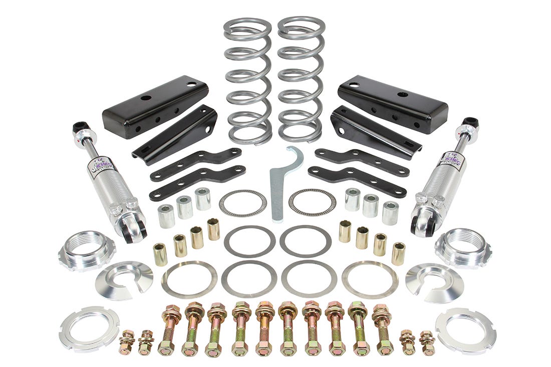 Rear Coilover Shock Kit 1963-1972 Chevy 1/2 Ton Truck C10, 4-6" Drop
