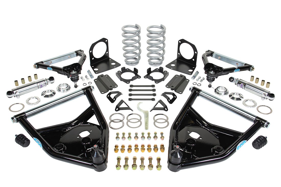 Front Coilover Conversion Kit w/ Upper and Lower Arms, 1971-72 Chevy 1/2 Ton