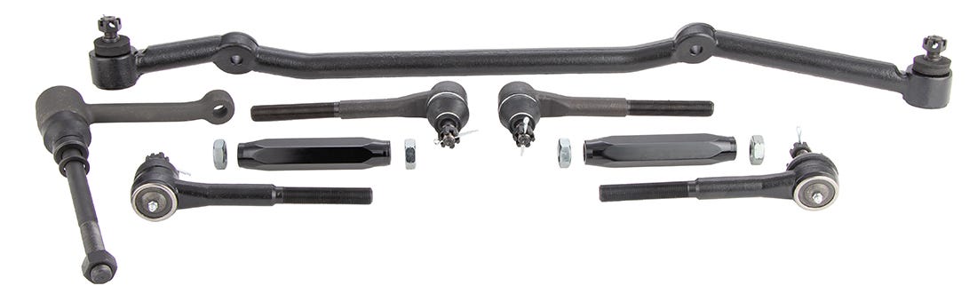 Complete Steering Linkage Kit for 1965-1966 Chevy Impala, Fullsize, Black Sleeves, Kit