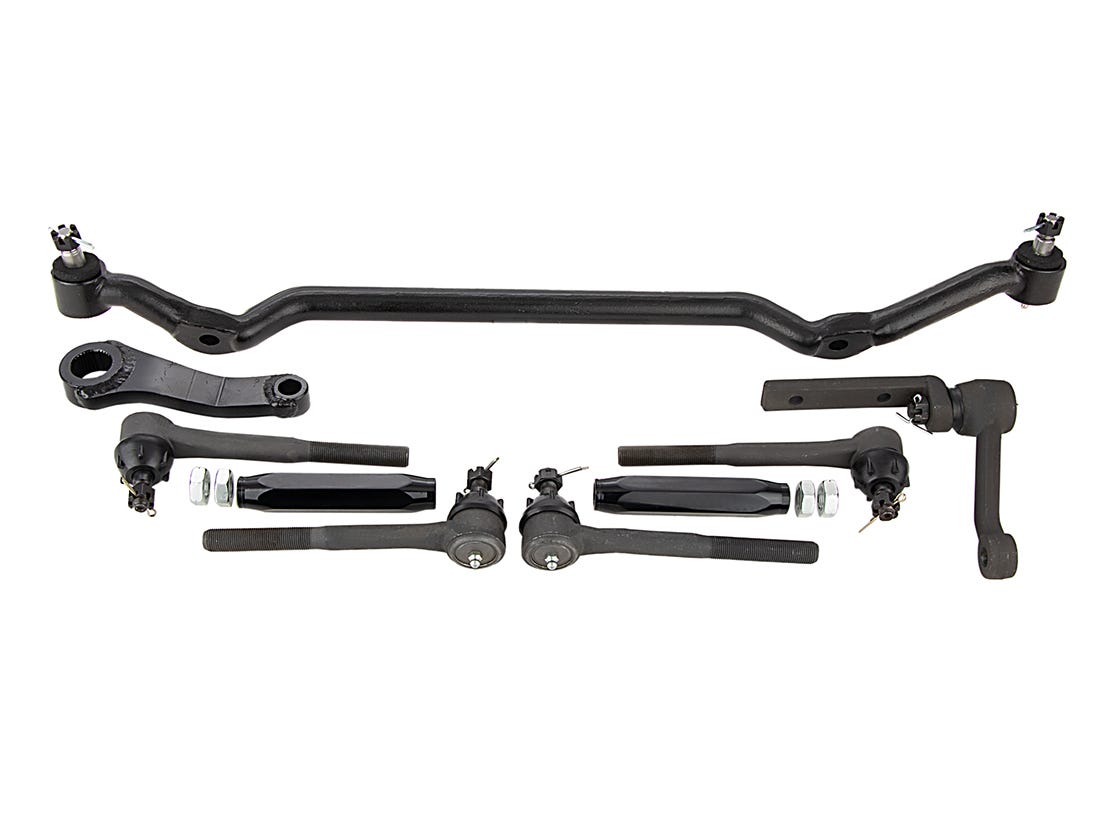 Complete Steering Linkage Kit, Power Steering, Black Sleeves, 1969-70 Chevy Impala Full Size