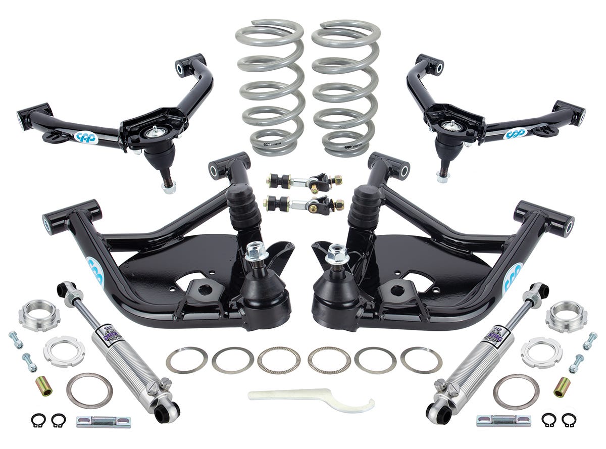 Narrowed Front Coilover Conversion Kit w/ Upper and Lower Arms, 1988-98 C1500