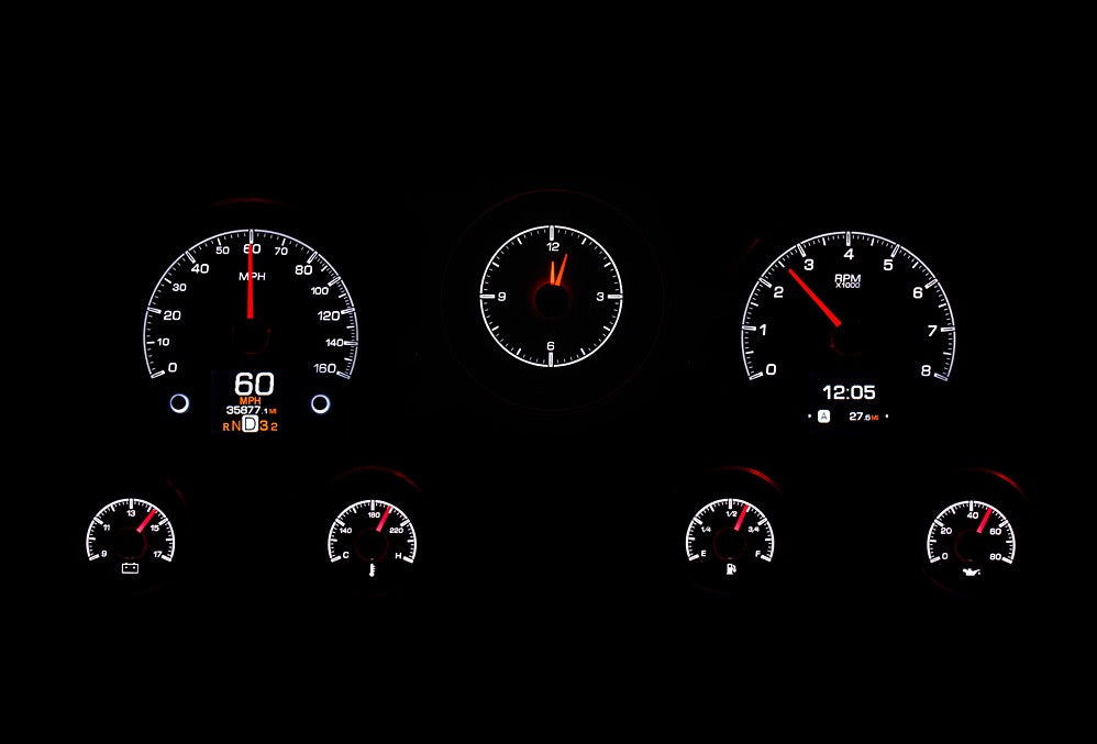 67-72 GM Truck HDX Cluster
