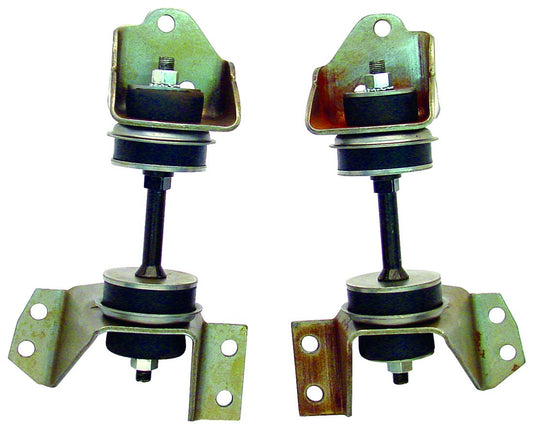 55-59 Chevy Truck Original Front Motor Mount Kit W/Brackets, Rubber