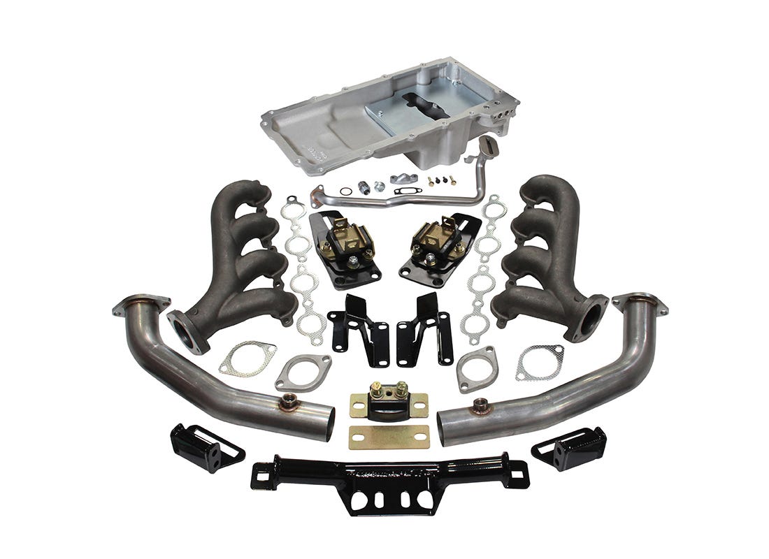 LS Engine Install Kit W/Manifolds, 1959-64 Chevy Full Size