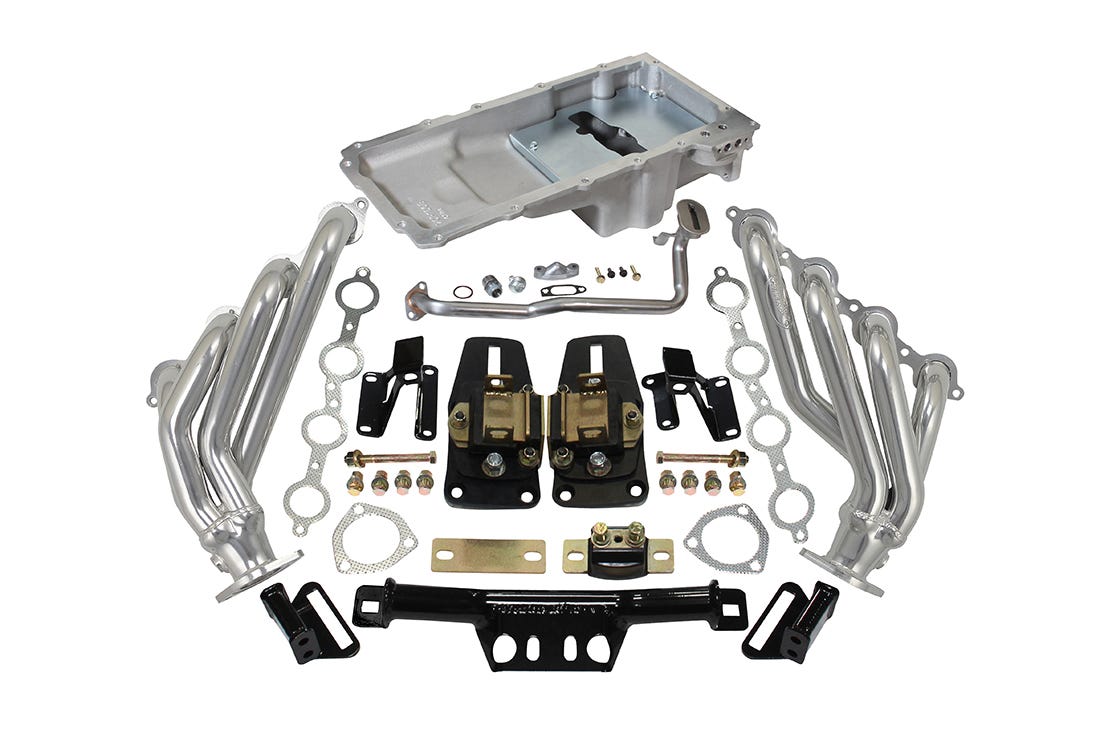 LS Engine Install Kit W/Headers for 59-64 Chevy Full Size