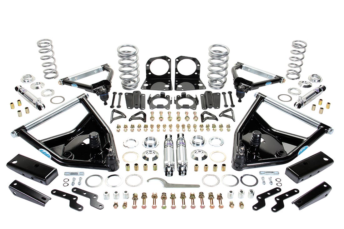 Complete Front and Rear Coilover Kit w/ Arms and Dual Adjustable Shocks for 1963-1972 Chevy Truck