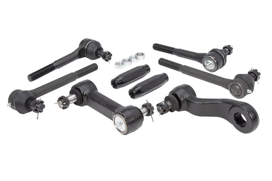 Complete Steering Linkage Kit for 1973-82 Chevy 1/2 Ton Truck, C10, Power Steering, Black Sleeves, Kit