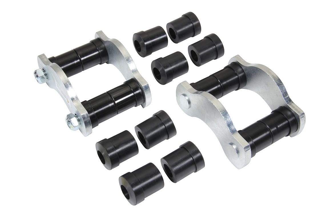 Standard Shackle Kit, Rubber and Poly, 1955 Chevy Bel Air Full Size