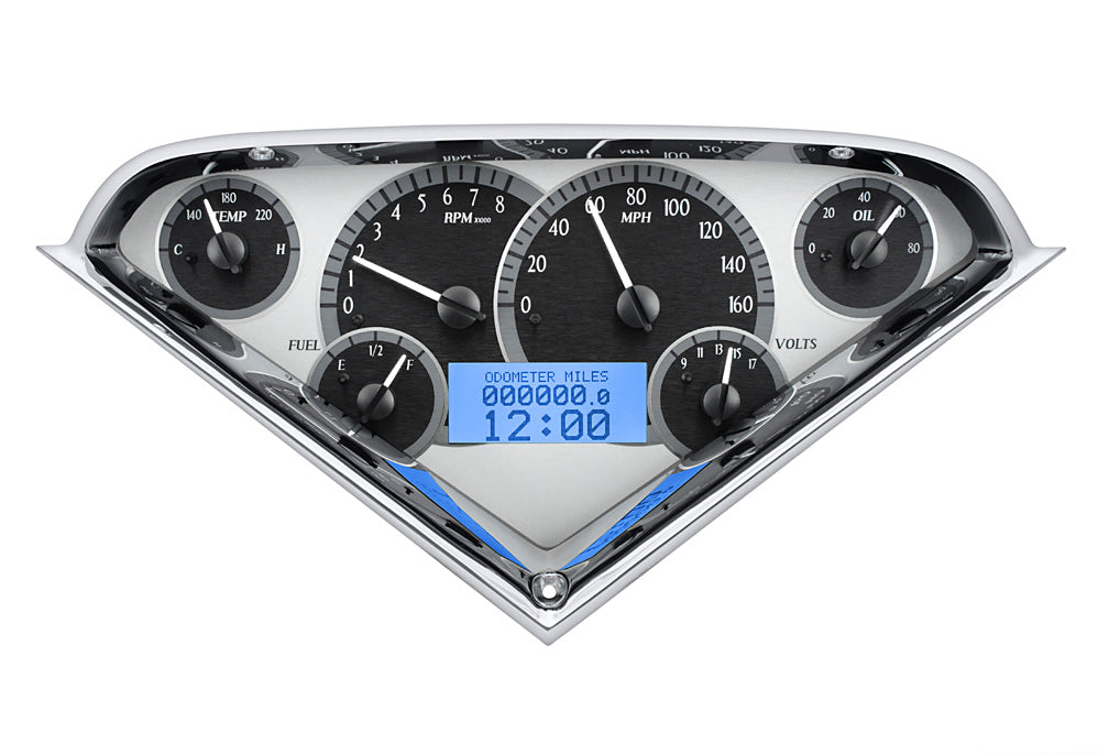 55-59 Chevy Truck VHX Cluster - Silver Alloy Blue