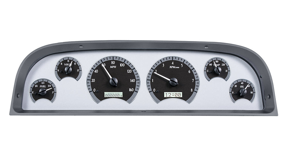 60-63 Chevy Truck VHX Cluster - Silver Alloy White