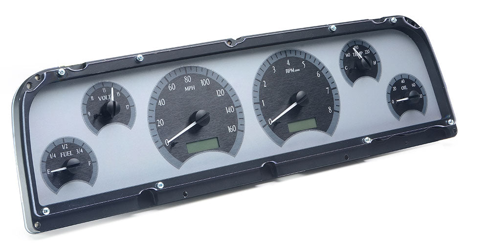 64-66 Chevy Truck VHX Cluster - Silver Alloy White