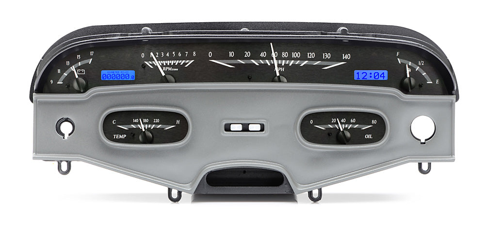 58 Impala VHX Cluster - Black Alloy Blue