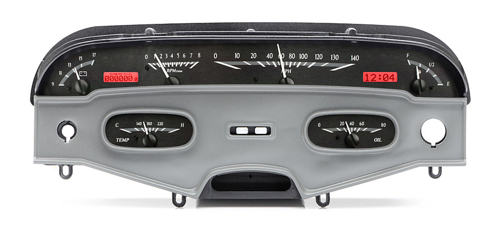 58 Impala VHX Cluster - Black Alloy Red