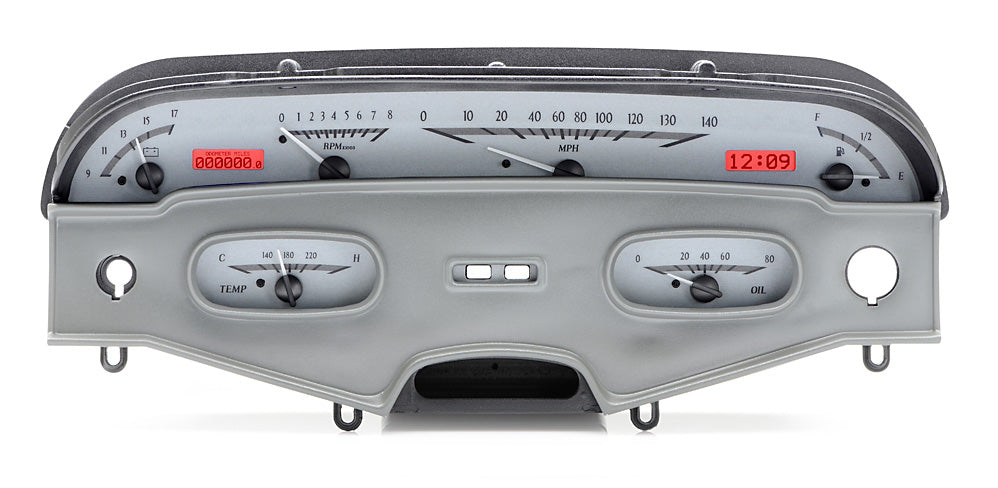 58 Impala VHX Cluster - Silver Alloy Red