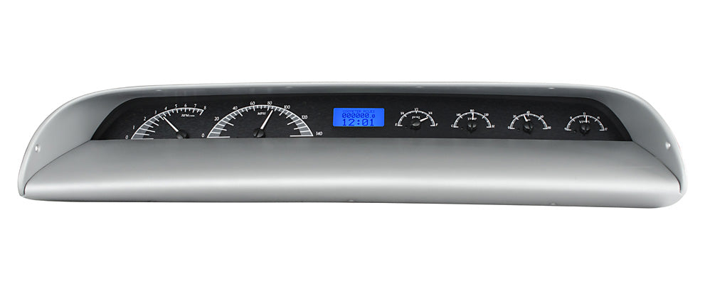 63-64 Impala VHX Cluster - Black Alloy Blue