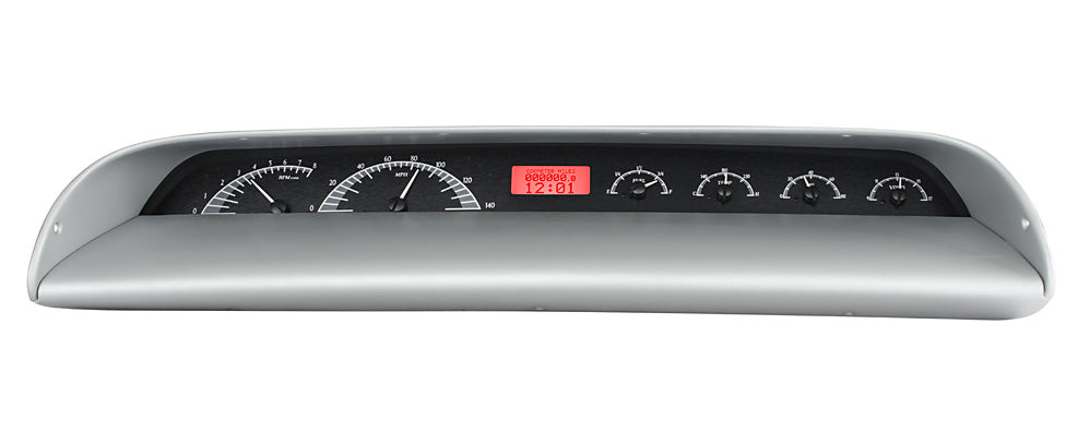 63-64 Impala VHX Cluster - Black Alloy Red