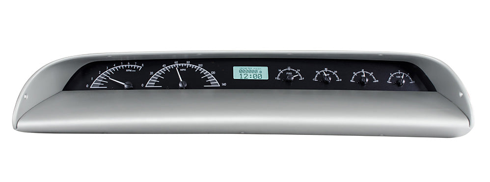 63-64 Impala VHX Cluster - Black Alloy White