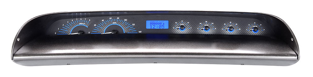 63-64 Impala VHX Cluster - Carbon Fiber Look Blue